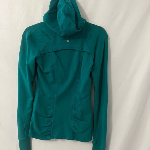 Athleta Heavenly Hail Half Zip Pullover Hoodie Hoodie Teal Size XS - Picture 3 of 9